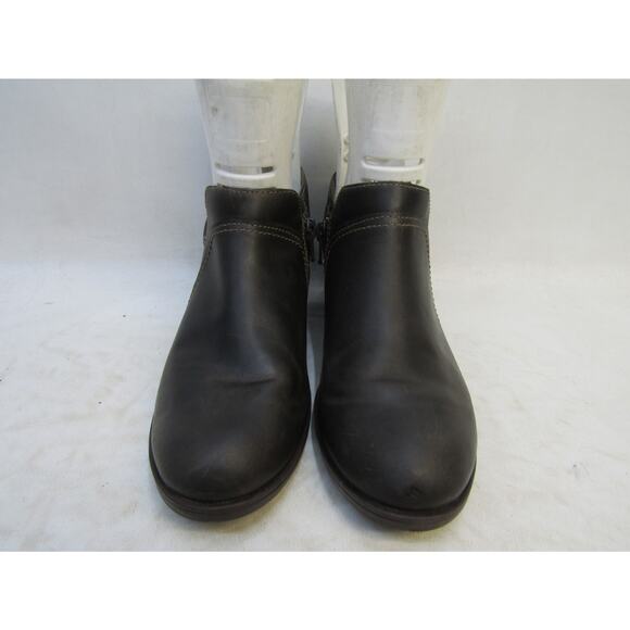 Clarks Womens Sz 7 M Brown Leather Zip Ankle Fashion Boots Bootie - Picture 5 of 11